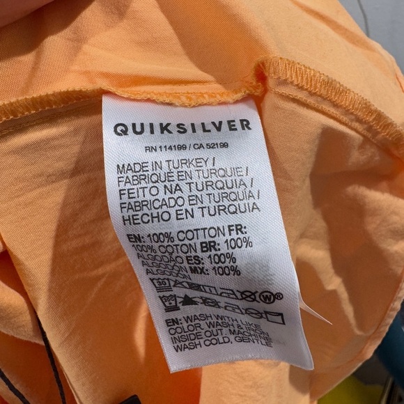 NWT QUIKSILVER X STRANGER THINGS THE MIKE SHORT SLEEVE SHIRT MOCK ORANGE Size L - Picture 15 of 16